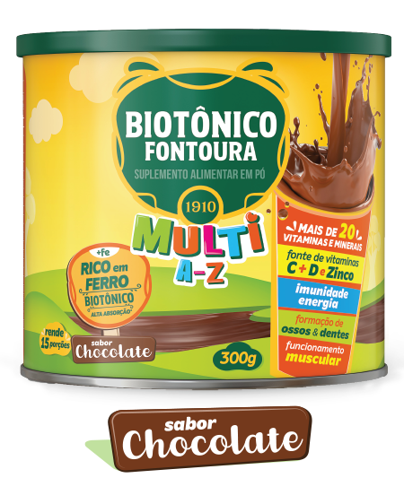 Biotônico Fontoura Multi A-Z Sabor Chocolate